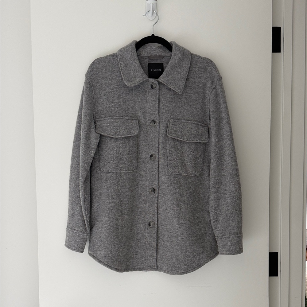 Dynamite Heather Gray Overshirt